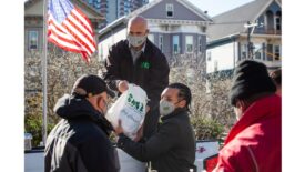 Cruz Companies Juneteenth Handing Out Bags