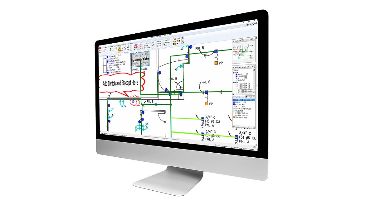 A desktop screen showing a building layout