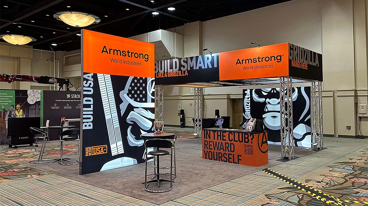 An Armstrong booth at a live show