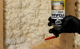 Applying Spray foam insulation