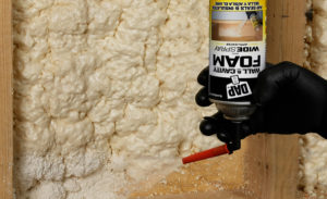 Applying Spray foam insulation