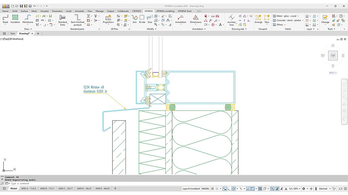 A screenshot of a CAD program